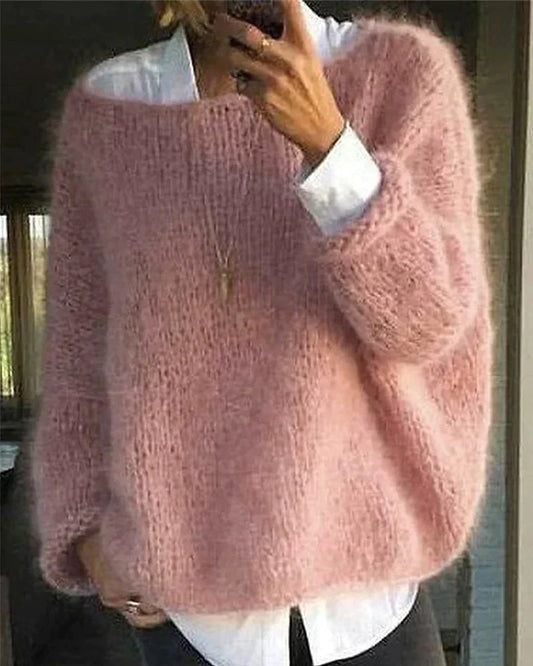 Dam Off-Shoulder Tröja Mjuk Blandning Trendig Design 1
