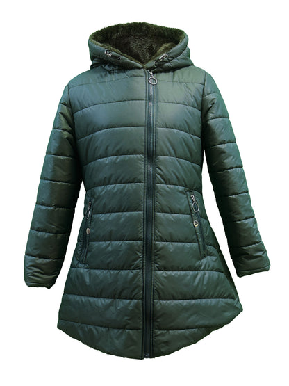 Damjacka Midi Längd Polyester Elegant Jacka för Kalla Dagar 2