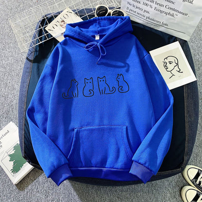 Variant image for Dam Lång Hoodie Avslappnad Stil 100% Bomull-19