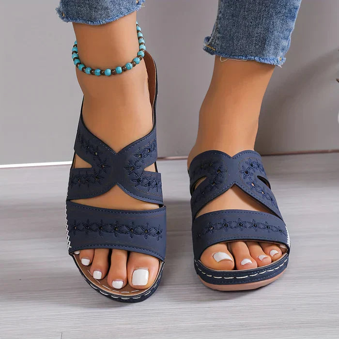 Dam Sandaler Ortopedisk Design Syntetisk Läder för Komfort och Stabilitet 3