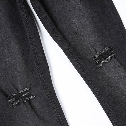 Herr Slim-Fit Pennbyxor Urban Stil Högkvalitativ Bomull-4