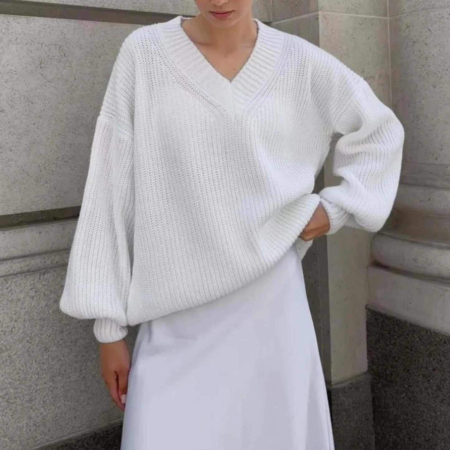 Dam Tröja Klassisk Stil Andningsbart Material-3