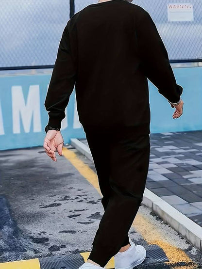 Herren Kläduppsättning Mjuk Tröja och Joggingbyxor 100% Bomull-2