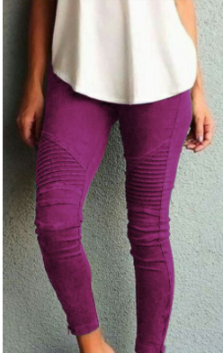 Damleggings Veckade Detaljer Stretchigt Material-5