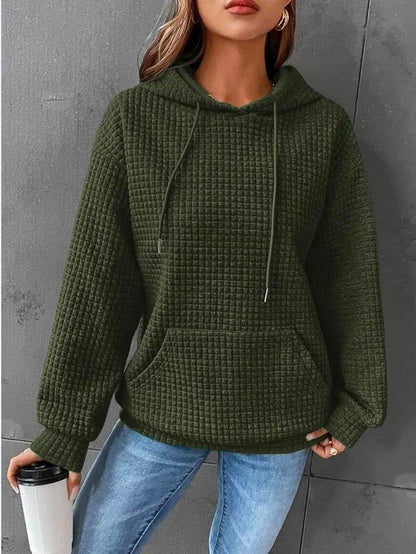 Variant image for Lång Hoodie Dam Mjuk Tyg Rymlig Huva-49