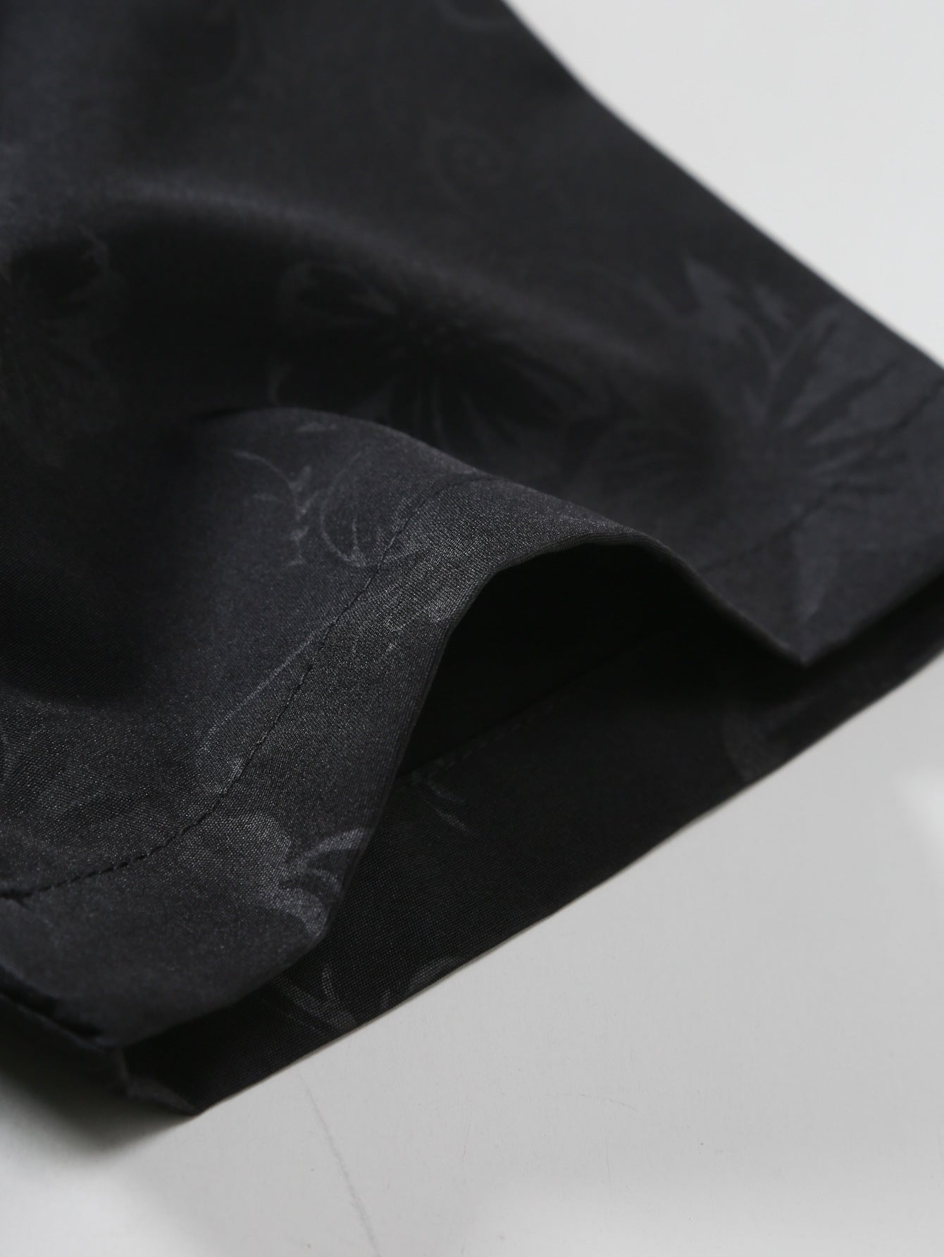 Herrskjorta Klassisk Satin Polyester Elegant Komfortabel-5