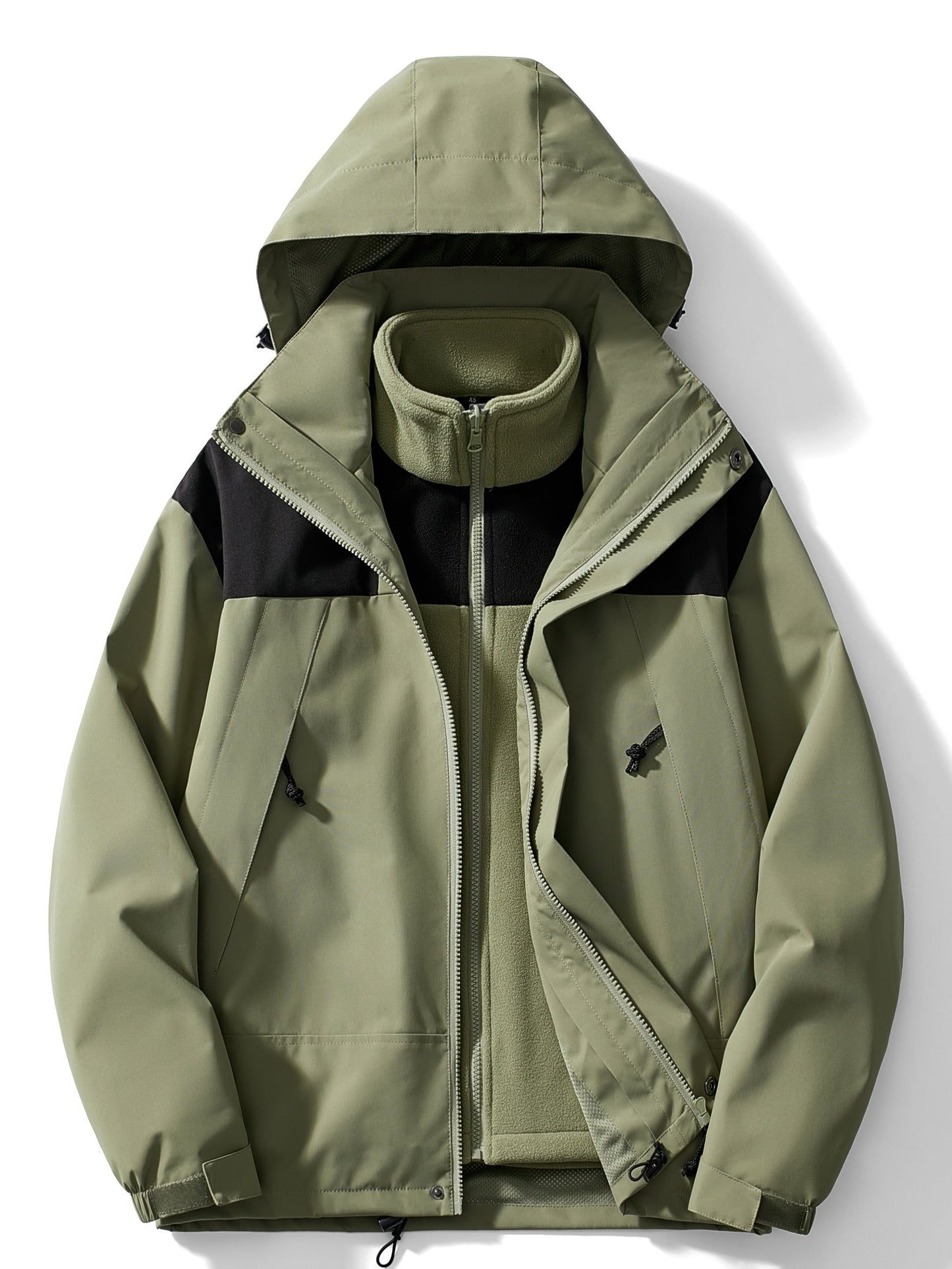 Dam Vinterjacka 3-i-1 Fleece Andningsbar Normal Längd-1