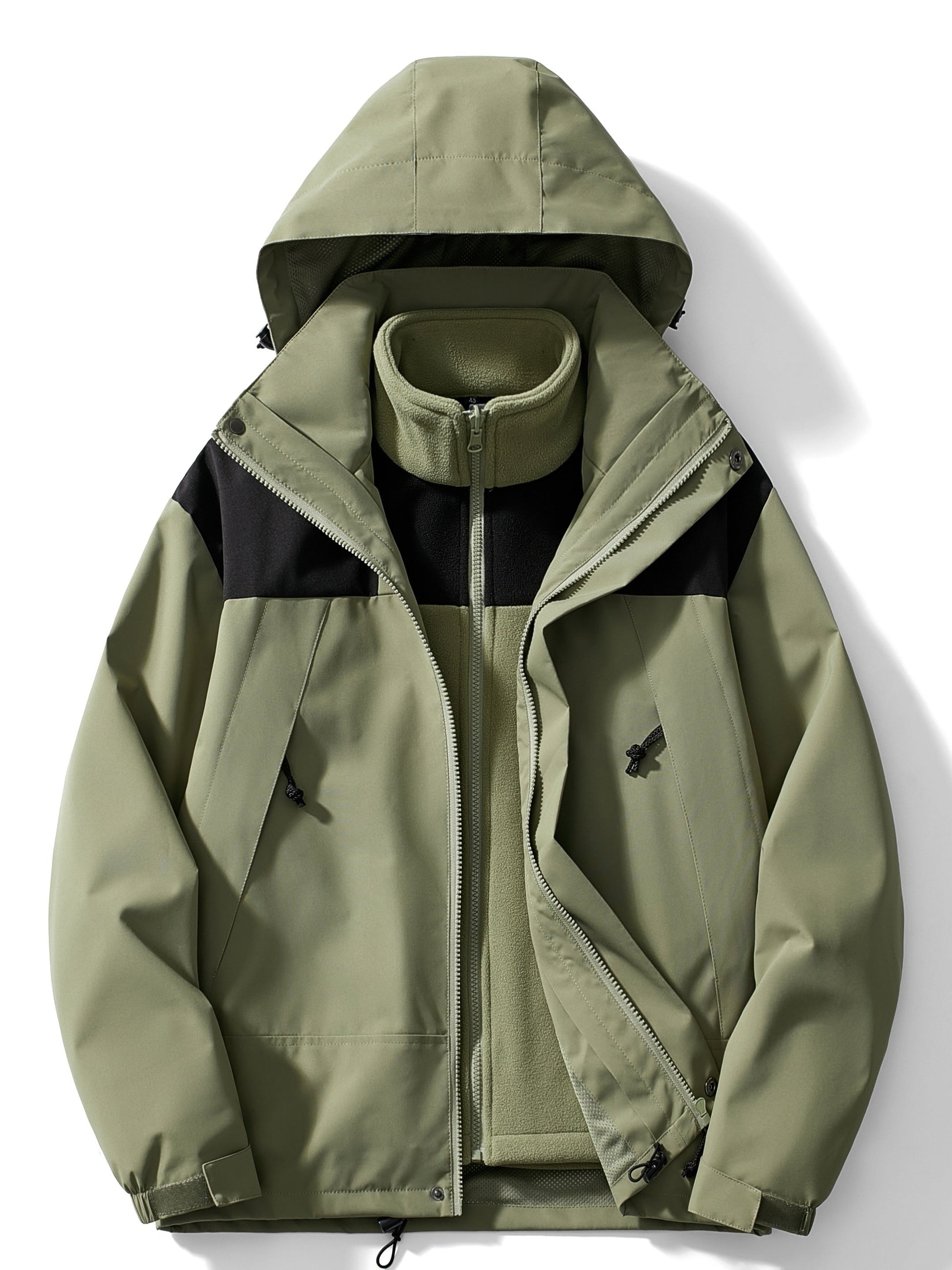 Dam Vinterjacka 3-i-1 Fleece Andningsbar Normal Längd-1