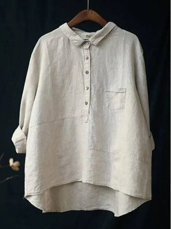Kvinnors Blus Elegant Andningsbart Tyg-4