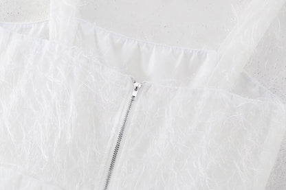 Damernas Ärmlösa Festklänning med Tofsdetaljer i Polyester-6