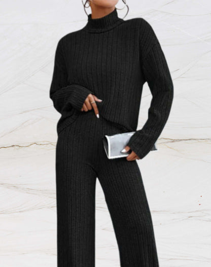 Variant image for Dam Loungewear Set Ribbstickad 100% Bomull-6