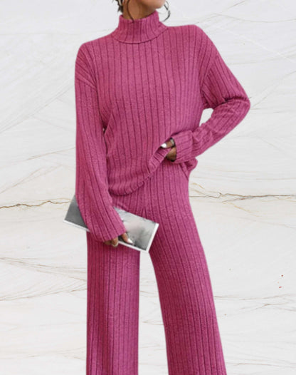 Variant image for Dam Loungewear Set Ribbstickad 100% Bomull-1