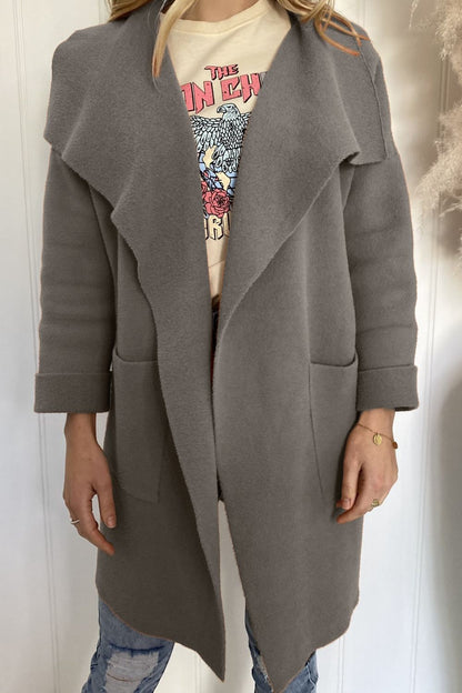 Lång Vinterrock Dam i Högkvalitativ Polyester och Ull – Varm och Bekväm Passform för Kalla Dagar 9