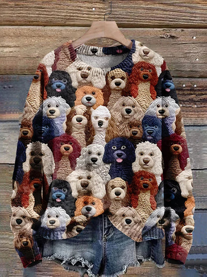 Variant image for Kvinnors T-shirt Hundmotiv Mjuk Bomull-1