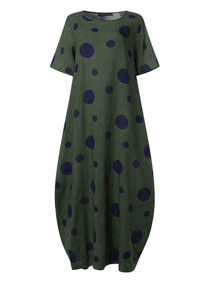 Variant image for Maxiklänning Dam Bohemisk Lång Bomull Rayon för Sommar-15