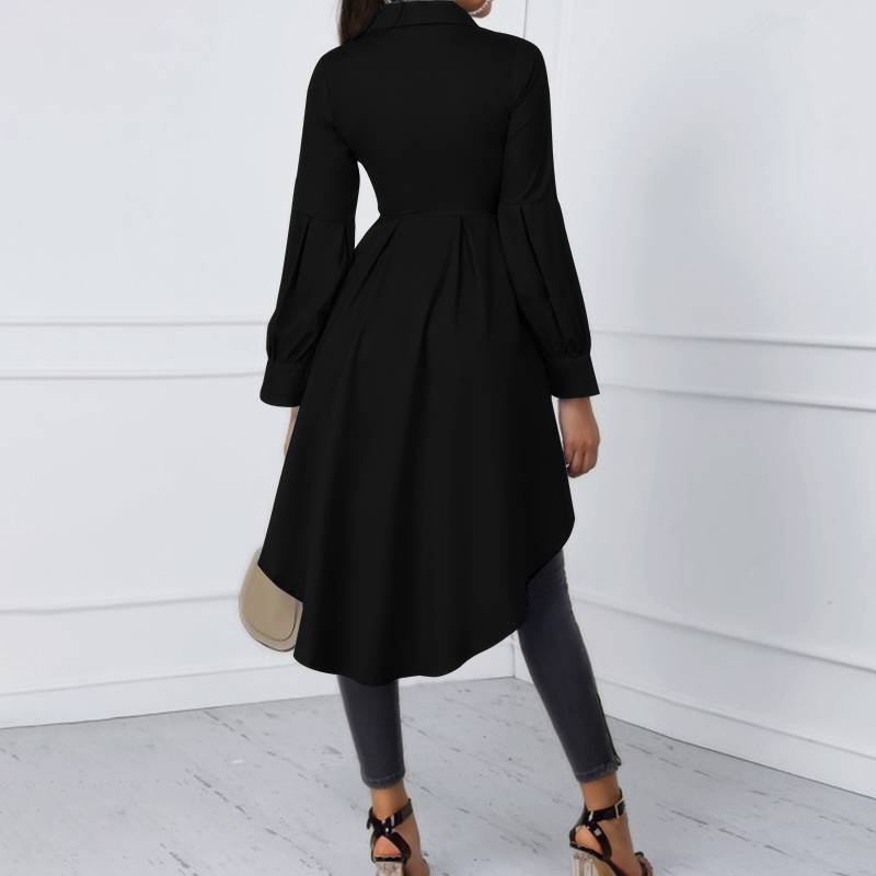 Dam Tunika Långärmad Polyester Spandex Elegant Figurativ Passform-4