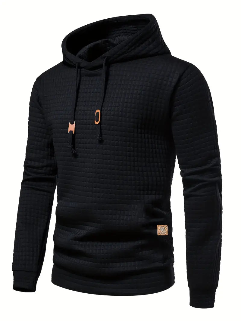 Hoodie Herr Avslappnad 100% Bomull för Vår och Höst 4