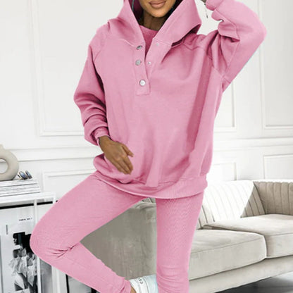 Variant image for Kvinnors 3-delad Sportuppsättning Modern Polyester för Höst och Vinter-42