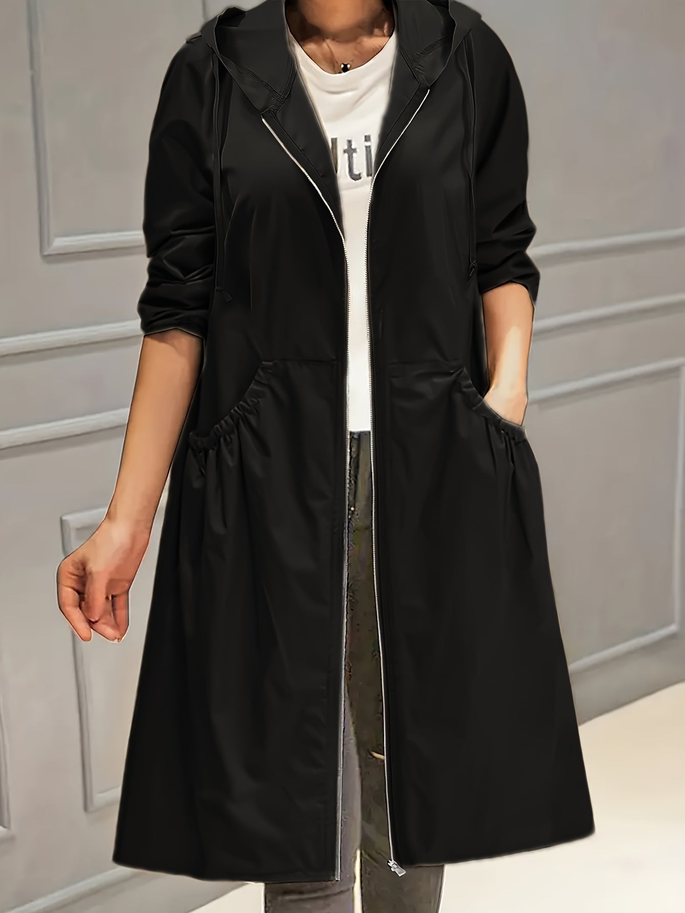 Variant image for Dam Trenchcoat Lång Vintage Högkvalitativt Tyg-19