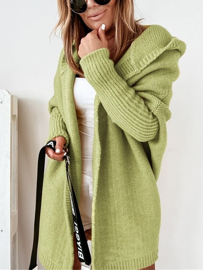 Damjacka Med Huva Modern Stil Polyester För Damer-3