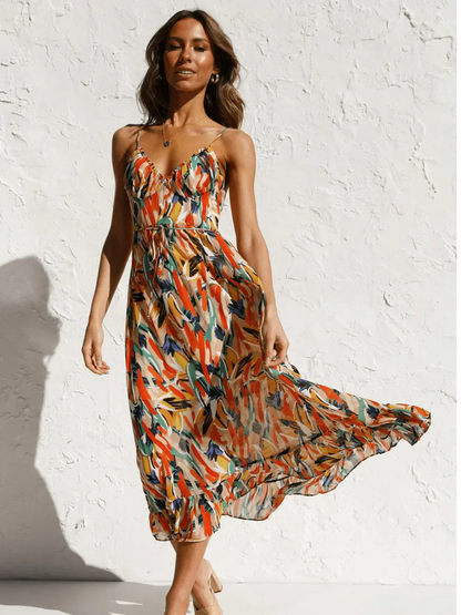 Elegant Tidlös Klänning i Polyester för Kvinnor – Knälång, Bekväm Passform, Perfekt för Dag- och Kvällsevenemang 1