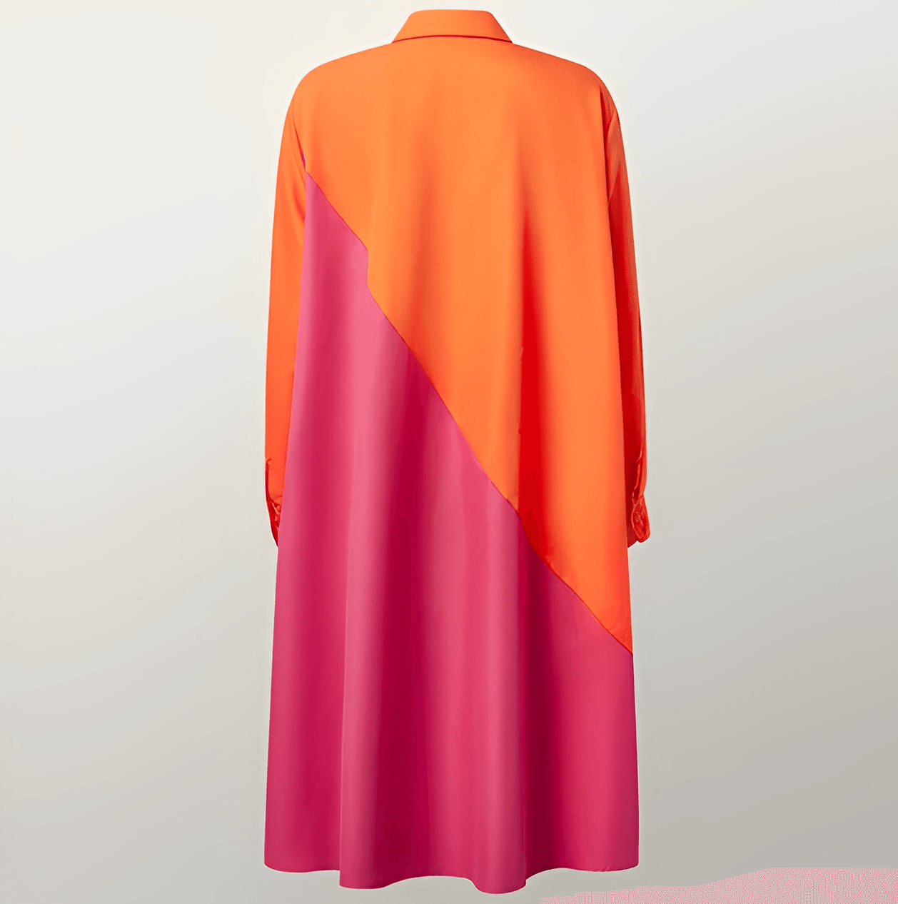 Dam Skjortablusklänning Tre Kvartärmar Högkvalitativt Tyg-2