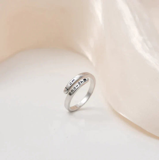 Kvinnors Ring Gravyr Hållbart Metall-1
