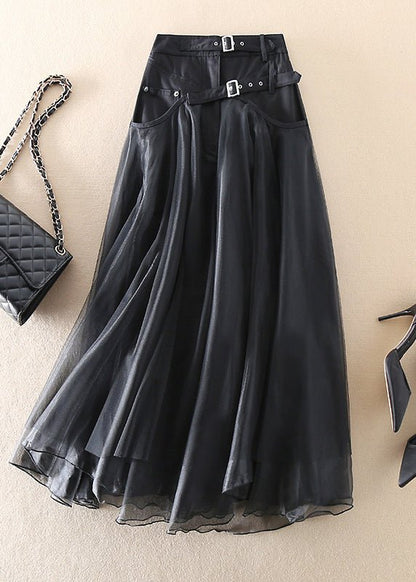 Dam Tyllkjol Elegant Lång Elastisk Tyll-5