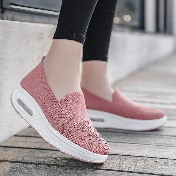 Dam Sneakers Ortopedisk Design Andningsbart Material-2