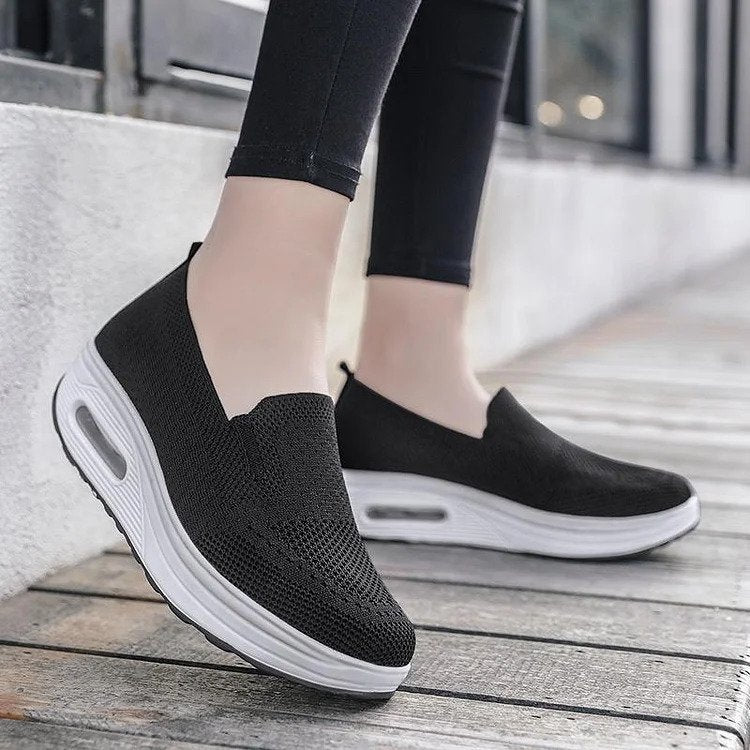 Dam Sneakers Ortopedisk Design Andningsbart Material-3