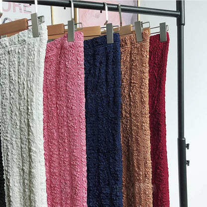 Kvinnors Pennkjol i Bomull och Lanon, Svart, Fotledslängd, Empire Midja-6