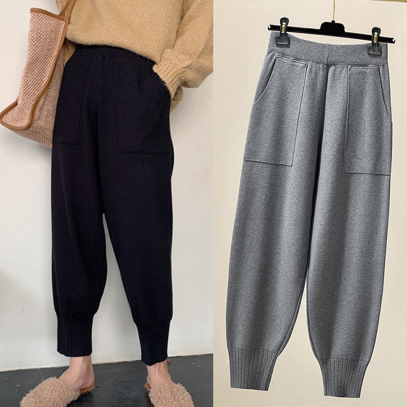 Snygga Byxor Dam Överdimensionerad Design i Mjuk Bomull 2