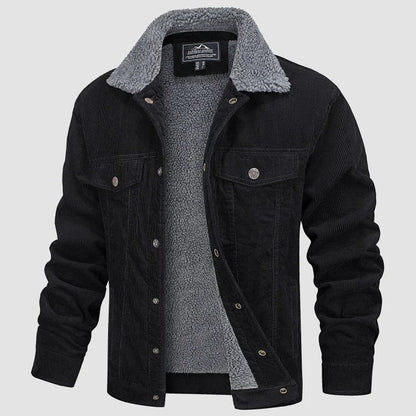 Herrjacka Corduroy Modern Stil Hållbart Material-5