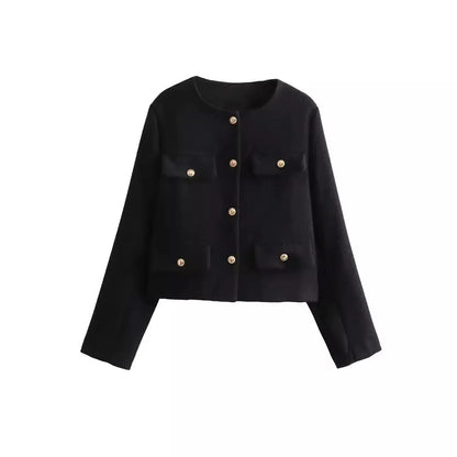 Kvinnors Blazer Modern Design Polyester Knappstängning 4