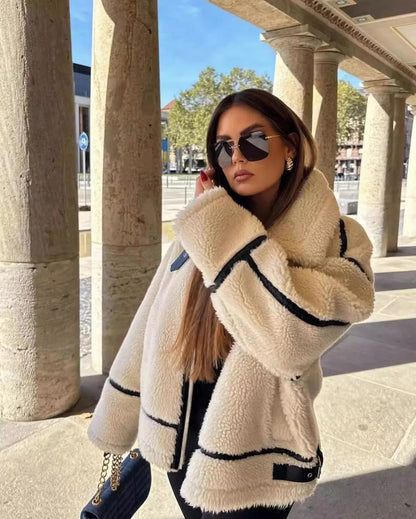 Dam Teddy Mantel Mjuk Teddy-Fleece Elegant-1