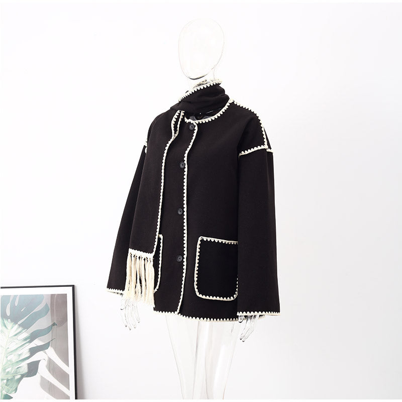 Kvinnors Kappa och Halsduk Modern Elegant Polyester-3