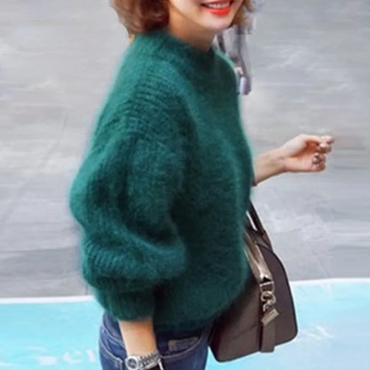 Variant image for Kvinnor Turtleneck Tröja Fluffig Akryl-7