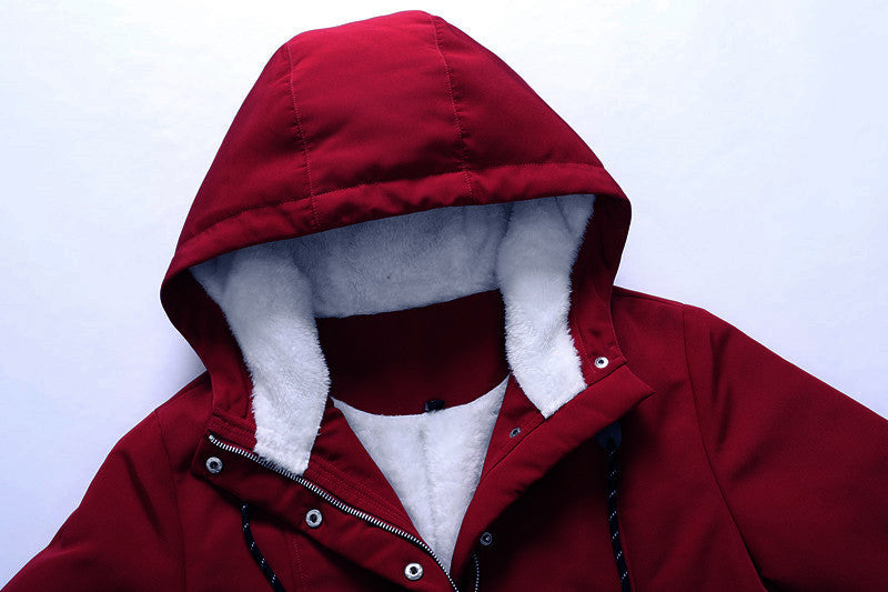 Damjacka Vadderad med Huva och Snörning i Fleece och Polyester 3