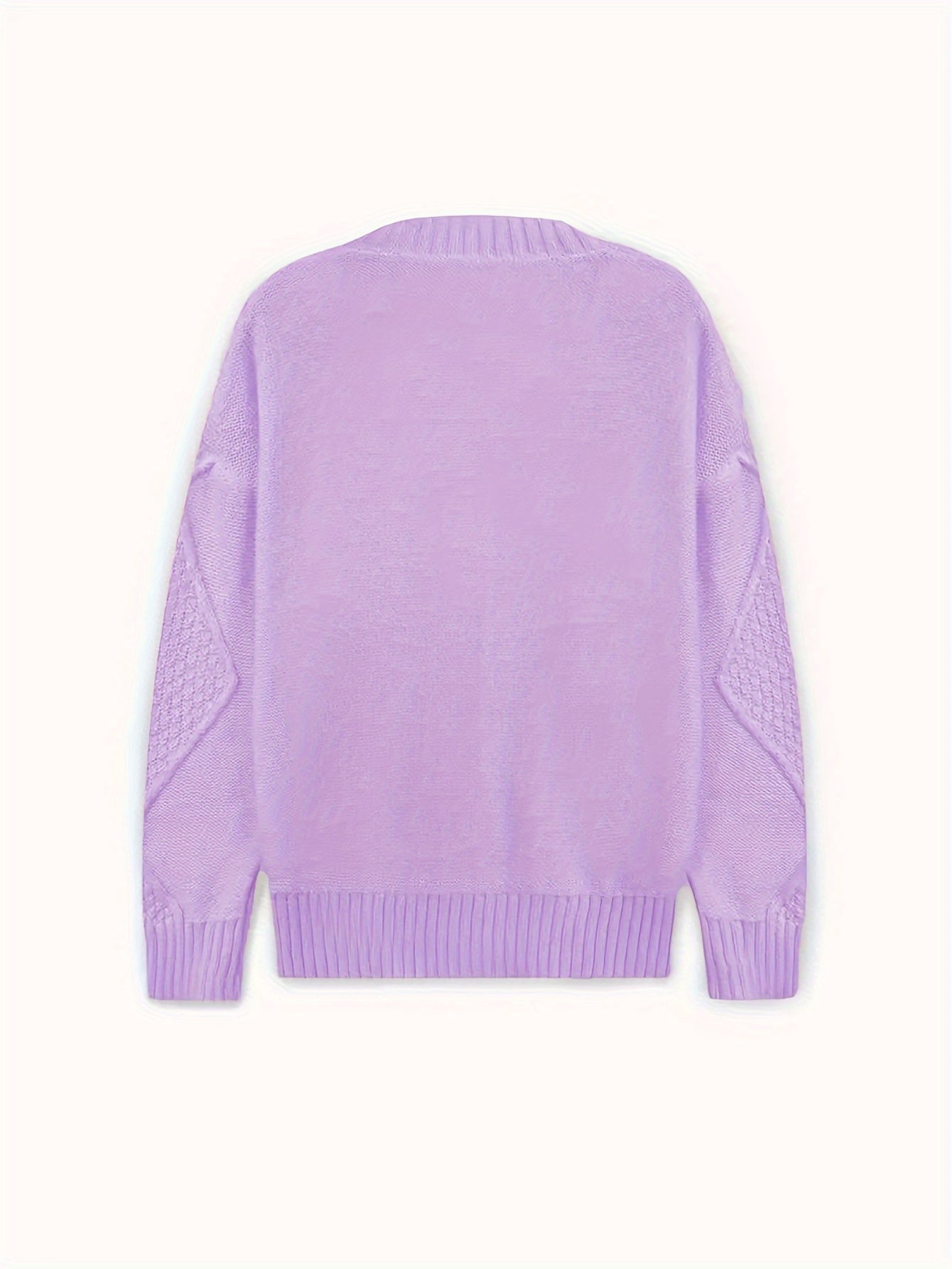 Lång Kofta Dam Avslappnad V-ringning Mjuk Material-4