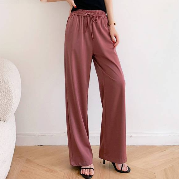 Dam Mjukisbyxor Avslappnad Hög Midja Polyester-6