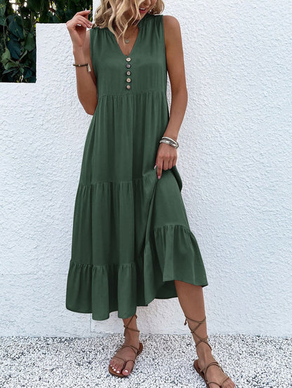 Dam Smockklänning Boho Stil Icke-Stretchigt Tyg 3