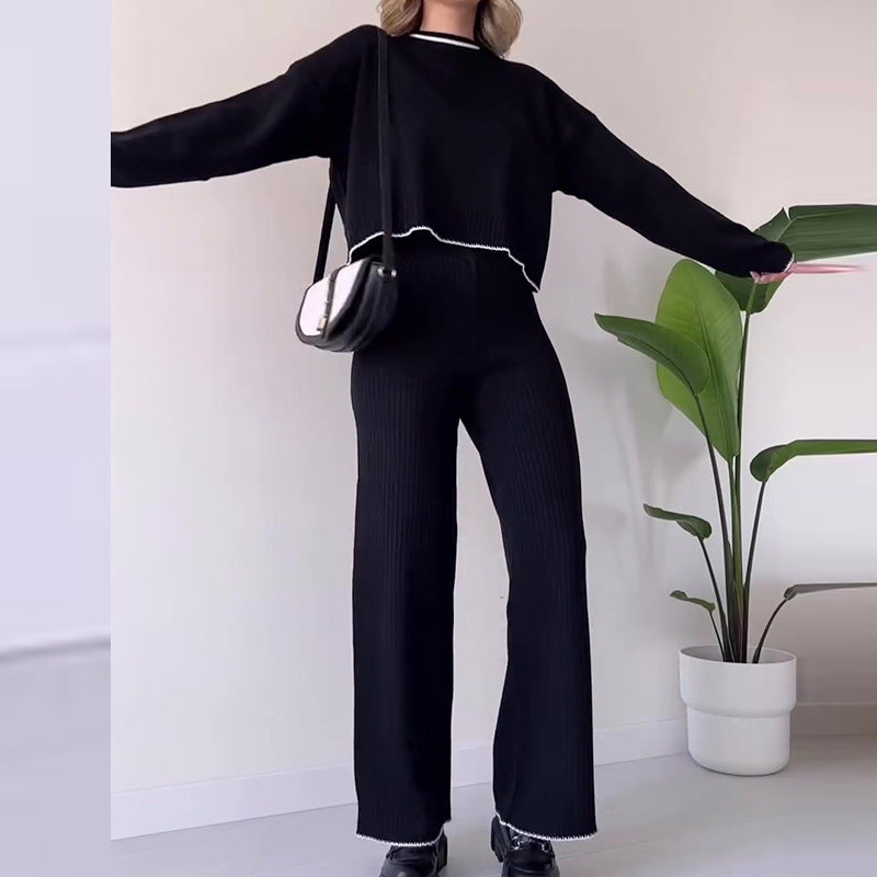 Dam Festtoppar Rundhalsad Monokrom Polyester-2