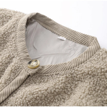 Kvinnors Knappkardigan Medelstor Längd Stickad Akryl-4