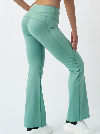 Variant image for Dam Yogabyxor Hög Midja Stretch Flared Andningsbart Tyg-31