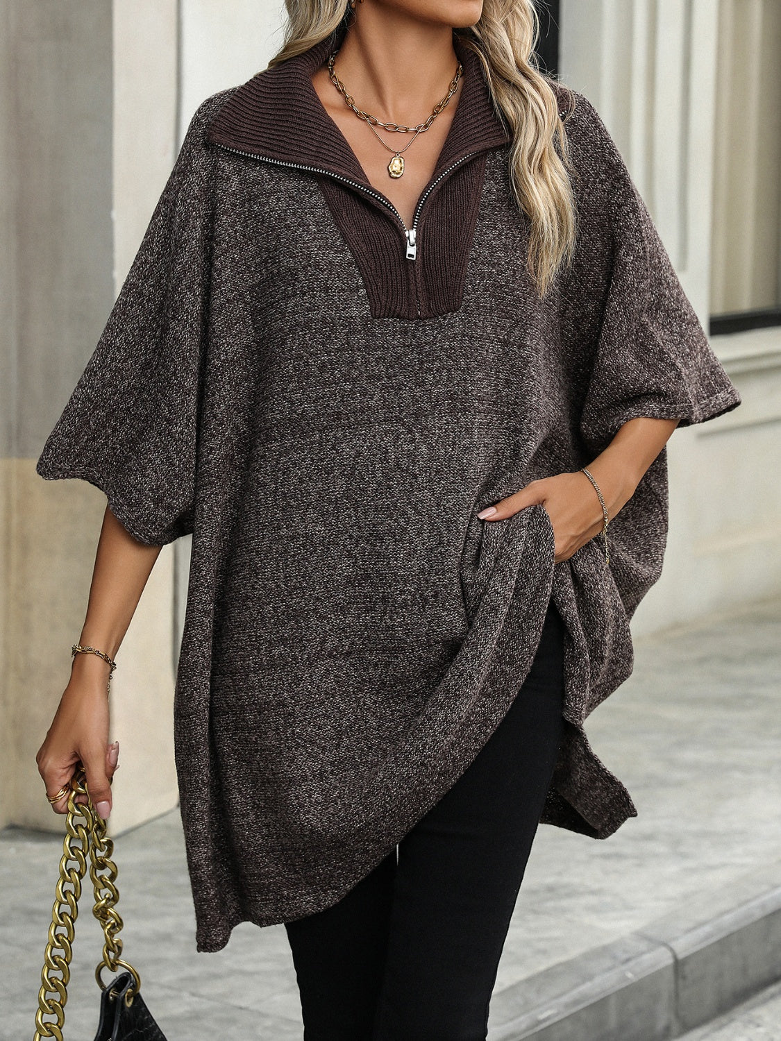 Herr Tröja Halv Sömntröja Kvarter-Zip Mjuk Fleece 10
