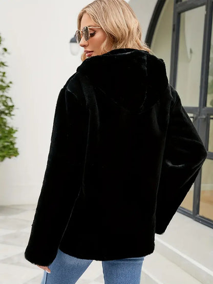 Dam Vinterjacka Zip-up Mjuk Polyester Lång-3