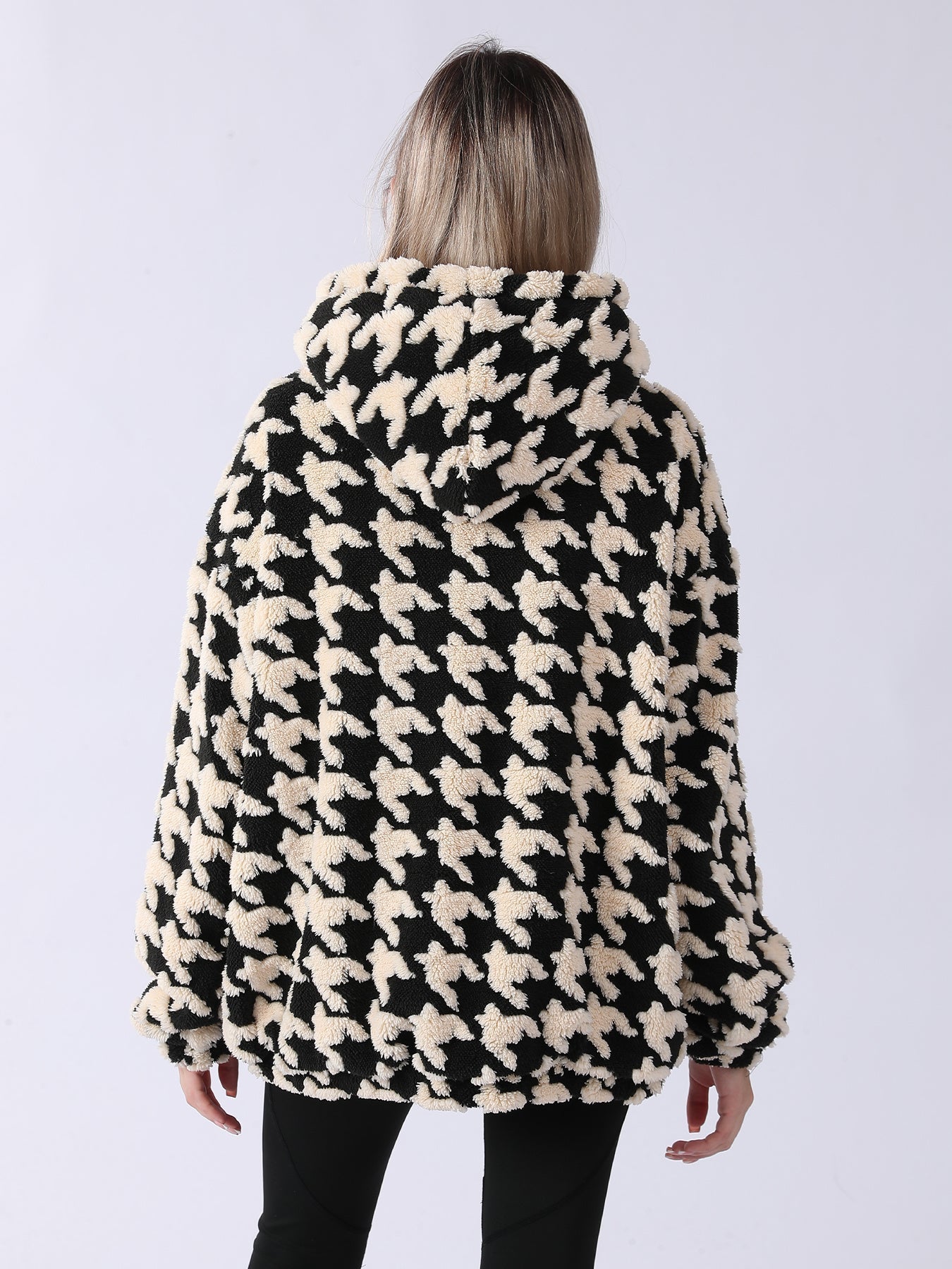 Dam Lång Hoodie Oversized Mjuk Fleece 2