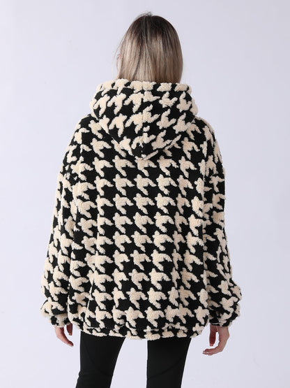 Dam Lång Hoodie Oversized Mjuk Fleece 2