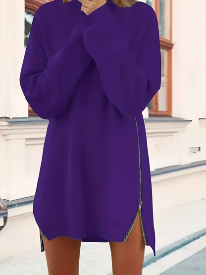 Fina Dam Klänningar Elegant Dragkedja Mjukt Tyg 7