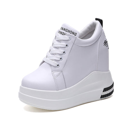 Kvinnors Högklackade Sneakers Sportig Vulkaniserad Plattformsdesign Andningsbart Material-3